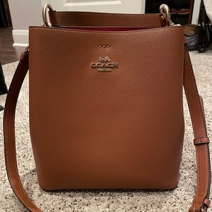 Coach Town Polished Pebble Leather Bucket Bag